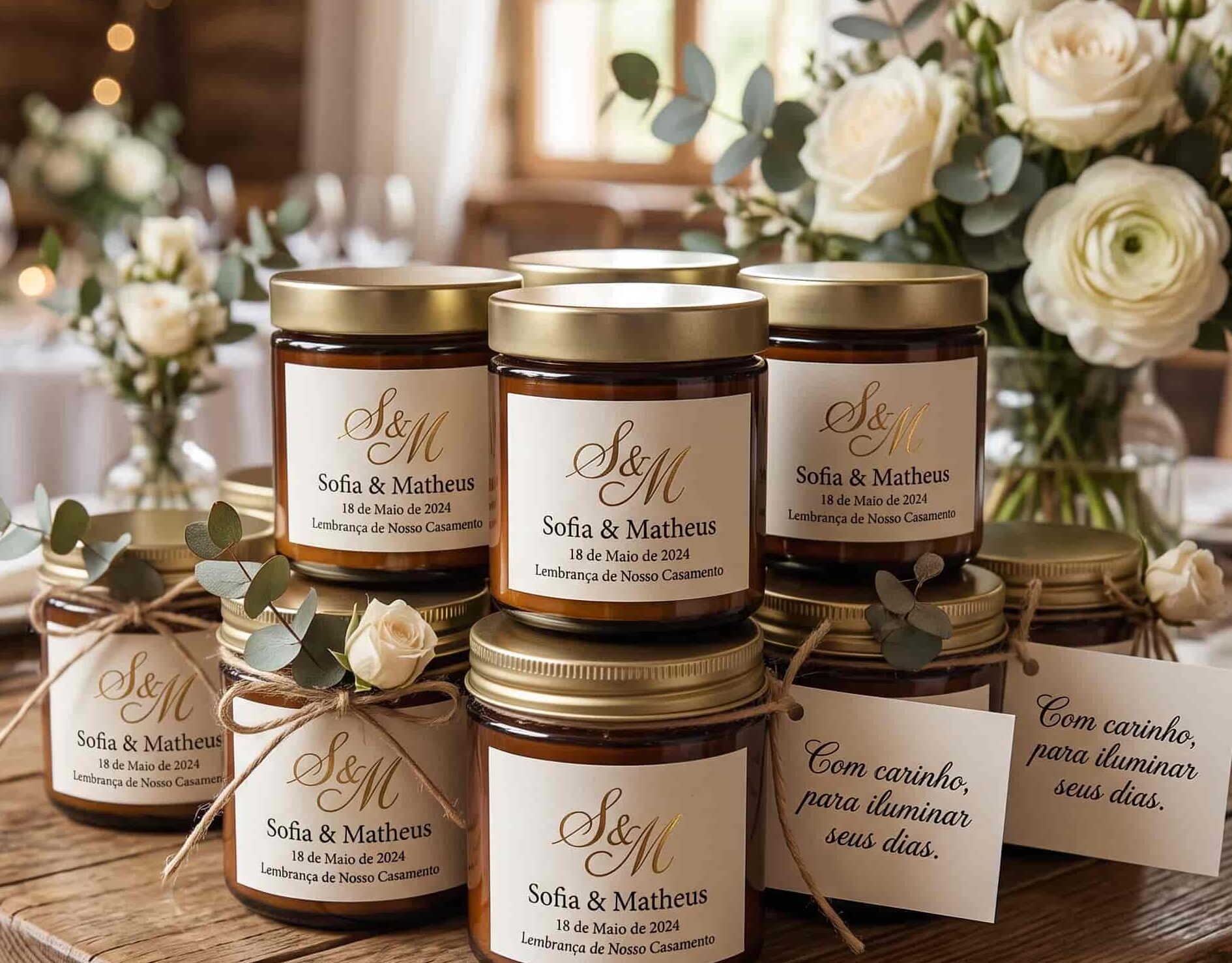 velas para casamento can candles