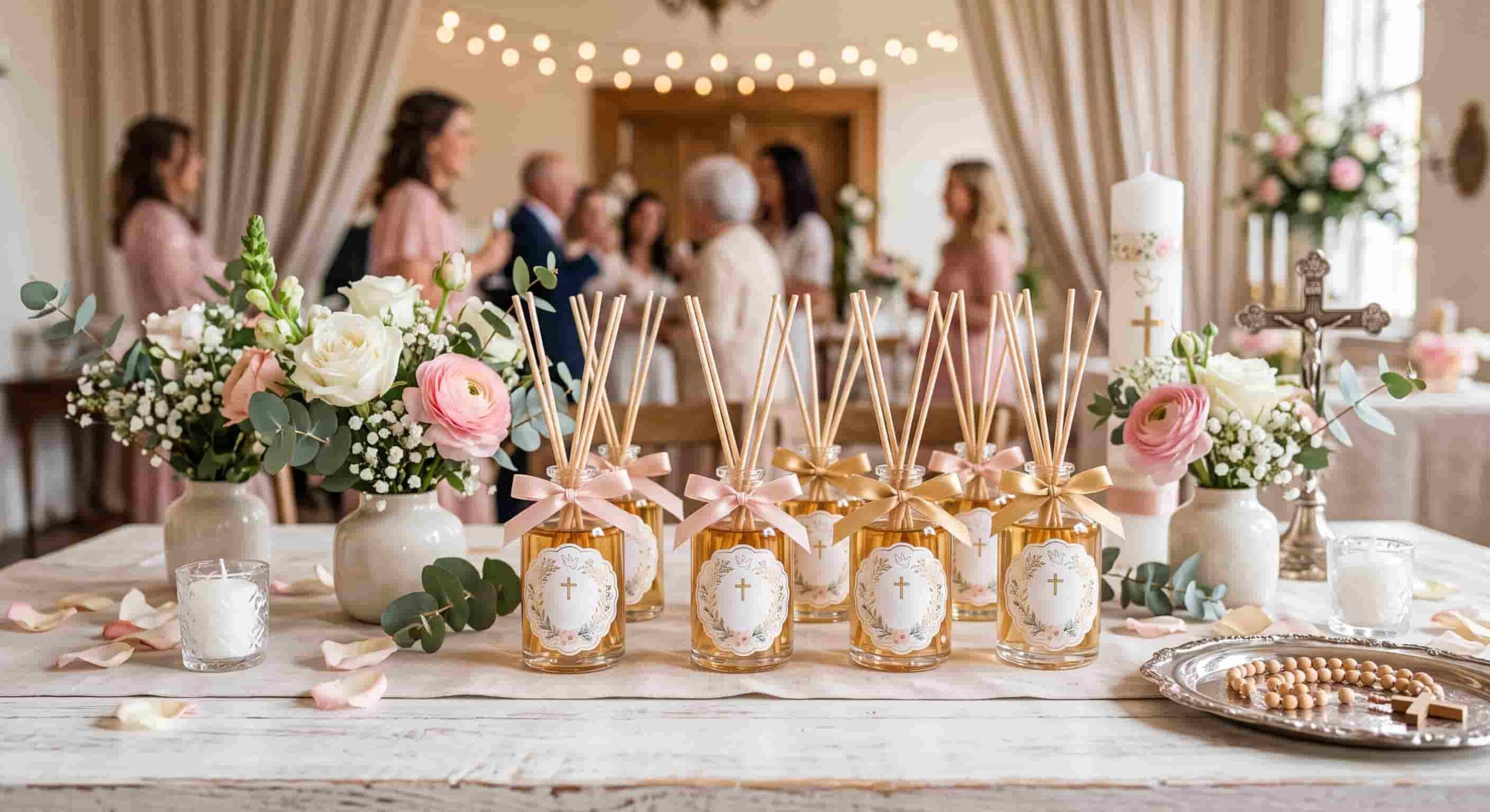 lembrancinhas personalizadas para batizados e eventos, com opção de difusores delicados feitos pela Can Candles